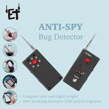 ET Anti Spy Detector de microfoane CC308 Gamă Completă Mini Camera Wireless Ascunsa Semnal GSM Dispozitiv Finder Privacy Protect Security Monitor