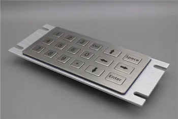 Personalizat 18 Taste Accidentat Vandal Dovada 304 Metalice Din Oțel Inoxidabil Tastatura Pentru Chioșc Automat