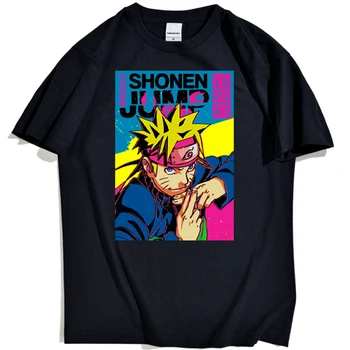 Uzumaki Naruto Shonen Mens T-Shirt Naruto Anime Imagine Topuri Haine Pentru Bărbați-Coreean Brand De Streetwear Supradimensionat Mens T Shirt