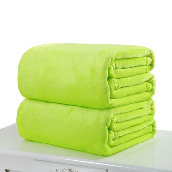 De înaltă calitate de culoare Solidă pătură plain flanel coral fleece foaie mică pătură de companie pătură