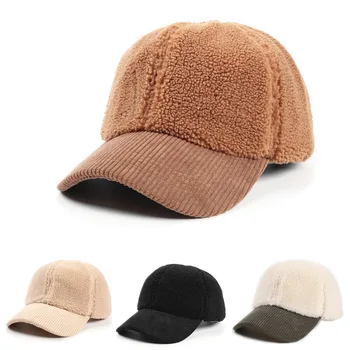 Toamna și Iarna Solidă Bumbac Cald Casquette Baseball Cap Reglabil Snapback Pălării pentru Bărbați și Femei 239