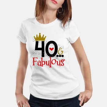 2019 Femei T-Shirt 40 De Femei Fabuloase a 40-a Aniversare T-Shirt 40 de Ani, Prieten, Mama Mama Cadou Drăguț T-Shirt, Hanorace