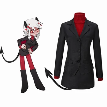 Joc Helltaker Senzual Demon Modeus Cosplay Costum de Haine pentru Femei, Bărbați Adulți JK Uniformă Coada Ciorapi Carnaval de Halloween