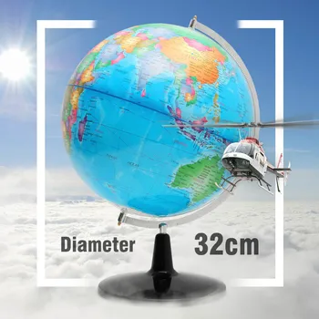 32CM Mare de Rotație Mare Glob Harta Lumii de pe Pământ Geografie Școala Instrument Educațional Biroul de Acasă Ornament Cadou