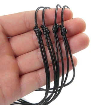 100buc 1,5 mm Negru Ceara Cablu Colier Cablu 56cm Lungime Reglabil Pentru DIY Meșteșug a Face Bijuterii Ornament Accesorii en-Gros