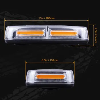 12V 60W 6-LED COB Emergenecy Avertizare Lumini Intermitente Amber Pericol Far Lumini Bar de Recuperare Lumina Strobe cu Bază Magnetică