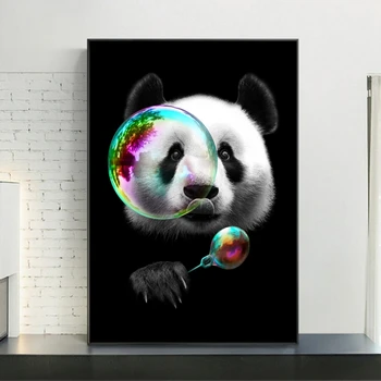 Drăguț Panda Canvas Postere de Arta si Imprimeuri Animale Panza Picturi pe Perete Artă Imagini de Desene animate pentru Copii, Decor Camera Cuadros