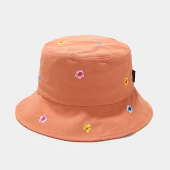 2020 Bumbac broderie flori Găleată Pălărie Pescar Pălăria în aer liber, de călătorie pălărie de Soare Capac Pălării pentru Bărbați și Femei 250