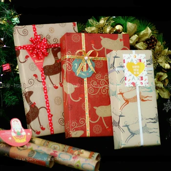 10buc/lot 50*70cm Ambarcațiuni de Hârtie, Hârtie de Ambalaj Cadou de Crăciun de Ambalare Singură Parte Cadou de Anul Nou Material de Ambalare Decor Acasă