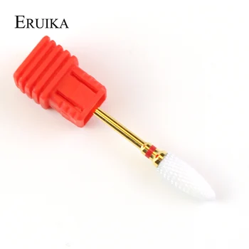 ERUIKA 1 buc Unghii Ceramică Burghiu de Aur Shank Milling Cutter Freza Electrica Manichiura Accesorii pentru Mașini de Biți Instrumente Nail Art