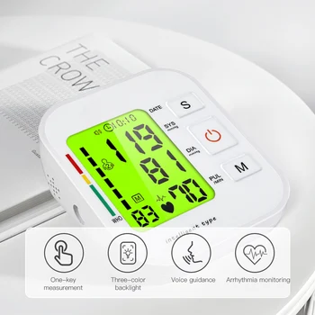 OLIECO LCD Digital de Braț Monitor de Presiune sanguina Electrice Automate Tensiometru Pulsometer PR Tensiometru Tensiometro