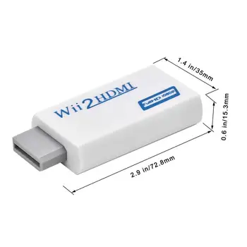 FIERBINTE Pentru Wii la HDMI Convertor cu 5ft Cablu HDMI de Mare Viteză Wii2HDMI Adaptor de Ieșire Video&o cu Jack de 3,5 mm oana, Suport