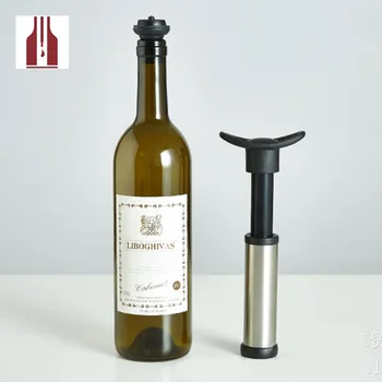 Vid de Pompare Dop de Vin din Oțel Inoxidabil Wine Saver cu 2 Vid, Dopuri de Sticla de Vin Proaspete Păstrarea 14 Zile