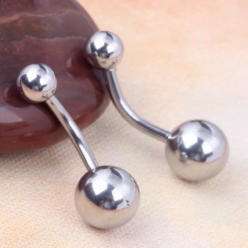Argint Belly Button Inel de Buric Bioflex Bara de Otel Piercing se AMESTECĂ 10/12/14mm lungime bara corp bijuterii piercing buric inele