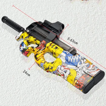 Plastic P90 Pistol de Jucărie Assault Sniper Arma Apă Glonț de Pistol în aer liber Live Joc CS Electrice, Rafale de Pistol de Paintball Jucării Pentru Copii
