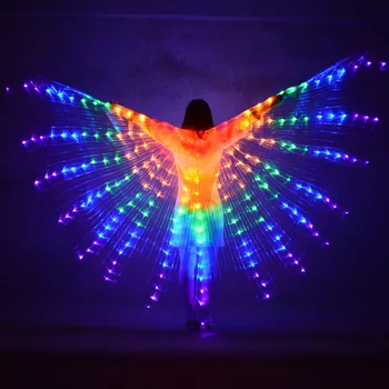 Belly Dance LED Aripi Copii Performanță Fluorescente Fluture Isis Aripi de Dans din Buric Bellydance Led Carnaval Costume de Spectacole