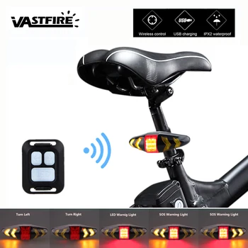 Smart Control de la Distanță cu Bicicleta Lampă fără Fir de Lumină din Spate Scaun Bicicleta Monta LED-uri de Avertizare Stopul de Cotitură Semnal de Control al Lămpii spate