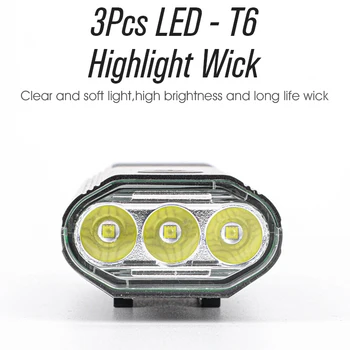 VEST BIKING 5200mAh LED Biciclete Lumina Super-Luminos Biciclete Lampa USB Reîncărcabilă Lumini Impermeabilă Ciclism MTB Fața Lanterna