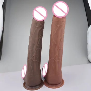 Silicon moale Super-Realiste Mare Dildo Flexibil de Mare Penisului Penis cu ventuza Adult Produse Jucarii Sexuale pentru Femei Masturbare
