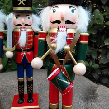 Decorațiuni De Crăciun, Spărgătorul De Nuci De Păpuși Creative De Artizanat Din Lemn Ornamente Pentru Copii Desene Animate Cadou De Crăciun