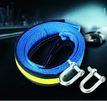 Super de înaltă calitate 5M 8Tons Cablul de Remorcare Curea de Remorcare Towing Rope cu Cârlige pentru Auto Grele de Urgență Trimite Mănuși