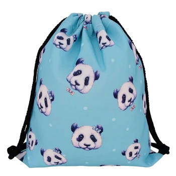 Jom Tokyo 2020 Noua moda 2 BUC Imprimare de Transfer de Căldură Femei rucsac panda Cordon geanta Set Combinație