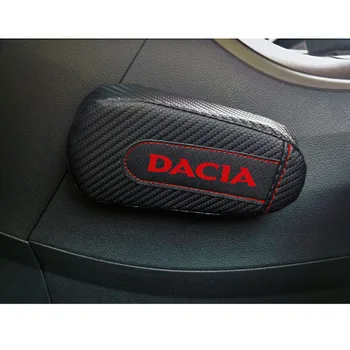 Pentru Dacia Duster Dokker, Logan Lodgy Sandero 1 buc Fibra de Carbon, Piele Pernă Picior Genunchi Pad Pad-Cotiera Auto de Interior Accesorii