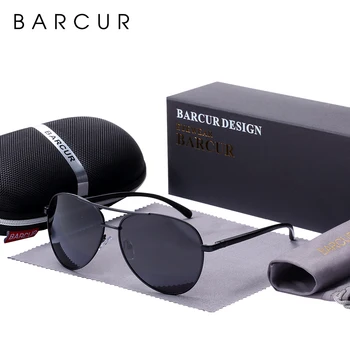 BARCUR Brand Clasic Bărbați ochelari de Soare Polarizat Moda Pilot de Ochelari de Soare de Pescuit de Conducere Ochelari Pentru Barbati/Femei