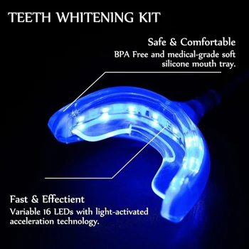 Utilizarea acasă Convenabil, Ușor De Operat Rapid Înălbitor de Dinți Lumina UV Sănătatea Dentară Reutilizabile Hands Free Mini Orală Placa de Demontare