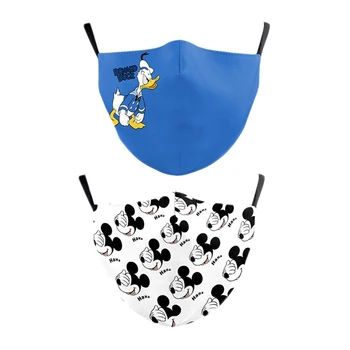 2 buc Disney Mickey, Minnie, Donald Duck 3D de imprimare Copilului confort Masca masca lavabile refolosibile Vânt Nisip și mască de praf