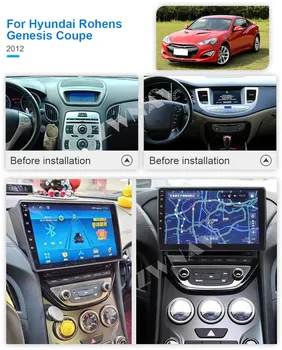 PX6 DSP+Carplay Android10.0 Mașină Player Multimedia Pentru Hyundai Genesis 2012 GPS Navi Radio navi stereo IPS ecran Tactil unitatea de cap