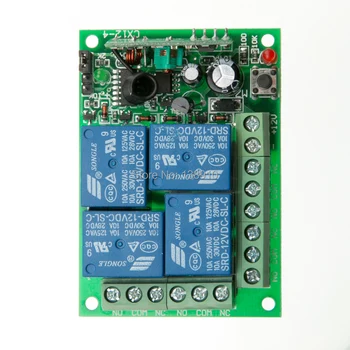 Cod de învățare DC12V 4CH 3pcs Alb 4 chei Impermeabil Emițătorului cu Receptorul Wireless RF Control de la Distanță Comutator teleswitch