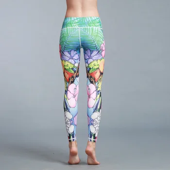 Plin de culoare de imprimare Femei Pantaloni de Yoga de Înaltă Talie Elastic fără Sudură Jambiere Antrenament de Fitness de Funcționare Push-Up Sport, Pantaloni de sport jambiere