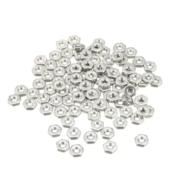 Uxcell 304 din Oțel Inoxidabil Hexagonal Piuliță Hexagonală Sunet de Argint 100 buc 2-56(100 buc)