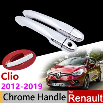 Accesorii auto Exterioare Ușă Mâner Cromat Capac pentru Renault Clio IV 4 Luteția 2012~2019 2018 Protecție Trim Set Autocolante