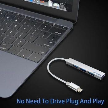 Multi usb 3.0 2.0 tip c hub 4 port splitter adaptor de Interfață de Putere pentru iMac MacBook Air usb3.0 pc laptop