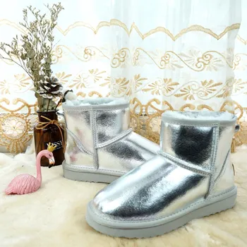 2020 de inalta calitate brand Australian de iarnă doamnelor cizme de zapada de vacă cu două straturi de piele glezna cizme pentru femei clasic de mari dimensiuni 35-44