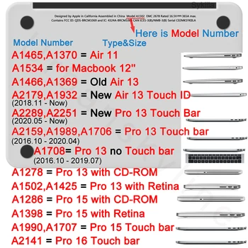 Caz pentru Macbook Pro 13 15 16 Aer 13 11 12 Art Hartă a Lumii de Imprimare Acoperă Retina Atingeți Bara de Design Coajă de Imagine A2251 A2289