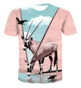2020 3D creative personalizate barbati maneca scurta animal de imprimare rece T-shirt de vara Baieti Fete Teuri TopsXXS-6XL
