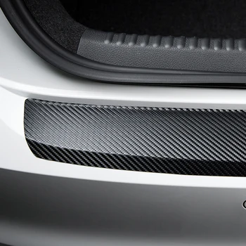 Styling auto din Fibra de Carbon Portbagaj Spate Garda Bara Placa anti-lovitură Protector Autocolant Pentru Hyundai solaris ix35 i20 i30 Accent