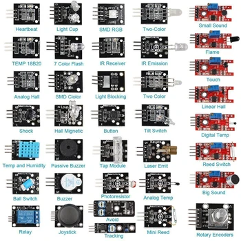 45 în 1 Senzori Module 16 în 1 Robot de Proiecte Început Kit Pentru Arduino, Raspberry Pi mai Bine Decât 37 în 1 DIY UNO R3 MEGA2560