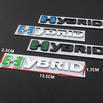 3D Car Styling Aliaj de Zinc Emblema, Insigna de HIBRID Logo-ul de Stickere de Decor pentru Hibrid Toyota Corolla, rav4 Yaris Auris Avensis