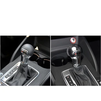 Pentru Audi A3 S3 2012-2018 Car Styling Interior Rundă De Schimbare A Vitezelor Cap Buton Capac Din Fibra De Carbon Autocolant