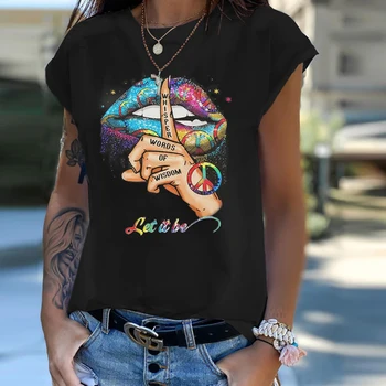 2020 Femei de Moda de Imprimare Tee Cămașă de Vară Mâneci Scurte Vrac Topuri Tricouri Noi Casual de Bază O de Gât Doamnelor Tricou Streetwear XXL