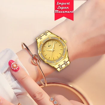 MISSFOX Faimosul Brand de Lux de sex Feminin Ceas din Oțel Inoxidabil Ceasuri de Aur Doamnă Elegantă Rochie de Petrecere Ceas Trend Produse 2020