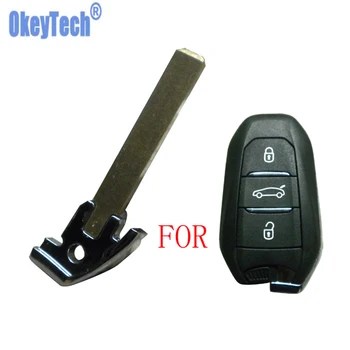 OkeyTech Noua Mașină Smart Key Blade se Potrivesc Pentru Peugeot 508 Pentru Citroen C4L DS Smart 2 Auto de Tip Card Netăiat Gol Lama