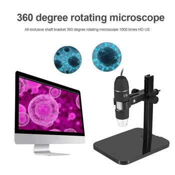 1600X Zoom 8 LED Microscop Digital USB Magnifier Camera Endoscop cu Calibrare Conducător Suport aparat de Fotografiat Portabil Microscop
