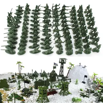 100buc/lot Soldat Militar Model Sandbox Joc de Jucărie din Plastic Soldat Armată de Oameni Figurile 12 Reprezintă Pentru Copii Păpuși jucărie Cadou
