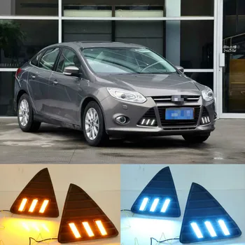 Pentru Ford Focus 3 LED-uri faruri pentru ford focus MK3 LED lumina 2012~LED Lumini de Zi DRL lumini de ceață de Acoperire faruri