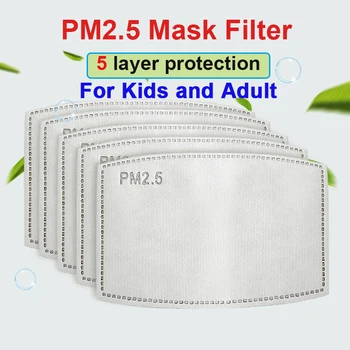 50pc Pm2.5 Filtru De Carbon Activ Pentru Adult Copil Fata De Capacul De Respirație Introduce De Protecție Moda Masca Designer De Moda Masca